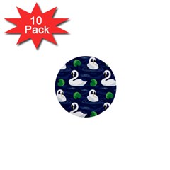 Swan-pattern-elegant-design 1  Mini Buttons (10 Pack)  by Proyonanggan