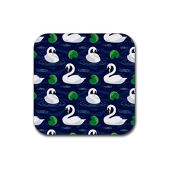 Swan-pattern-elegant-design Rubber Coaster (square) by Proyonanggan