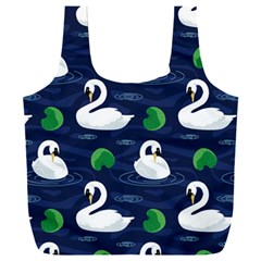 Swan-pattern-elegant-design Full Print Recycle Bag (xxl) by Proyonanggan