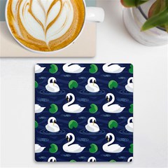 Swan-pattern-elegant-design Uv Print Square Tile Coaster  by Proyonanggan