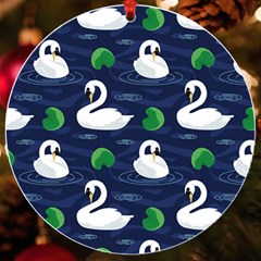 Swan-pattern-elegant-design Uv Print Acrylic Ornament Round