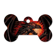 Dragon Dog Tag Bone (two Sides) by Ndabl3x