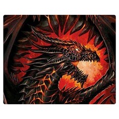 Dragon Two Sides Premium Plush Fleece Blanket (medium) by Ndabl3x