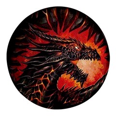 Dragon Round Glass Fridge Magnet (4 Pack)