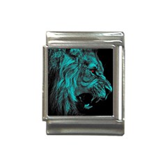 Angry Male Lion Predator Carnivore Italian Charm (13mm)