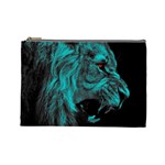 Angry Male Lion Predator Carnivore Cosmetic Bag (Large) Front