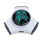 Angry Male Lion Predator Carnivore 3-Port USB Hub Front