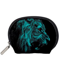 Angry Male Lion Predator Carnivore Accessory Pouch (small)