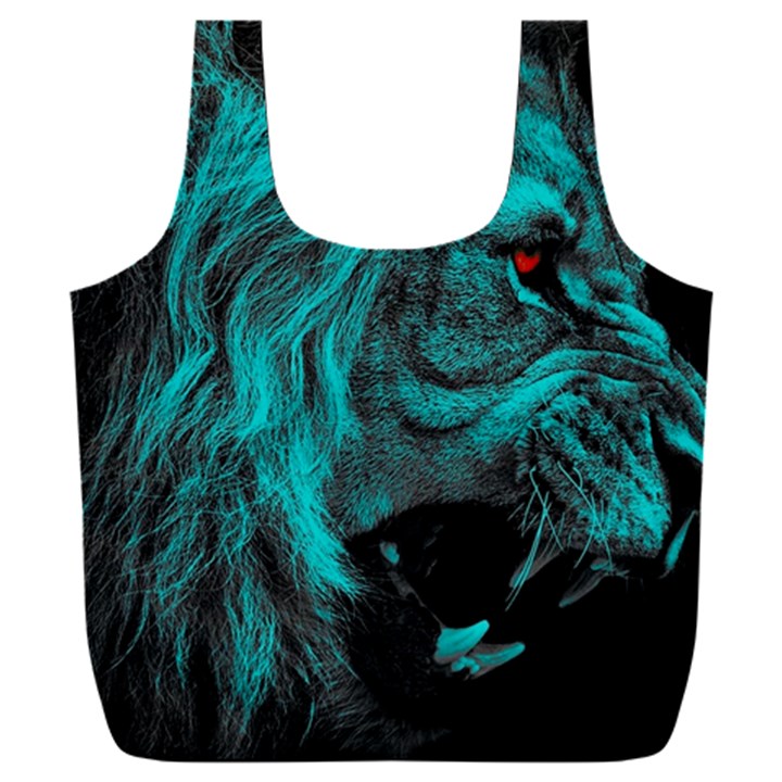 Angry Male Lion Predator Carnivore Full Print Recycle Bag (XXL)