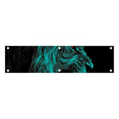 Angry Male Lion Predator Carnivore Banner And Sign 4  X 1  by Ndabl3x