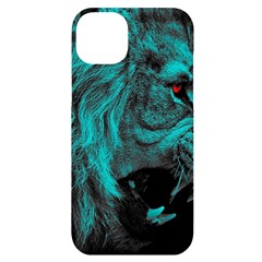 Angry Male Lion Predator Carnivore Iphone 14 Plus Black Uv Print Case by Ndabl3x