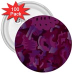 Pattern Warhola 3  Buttons (100 pack)  Front