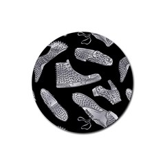 Pattern Shiny Shoes Rubber Coaster (round) by Ndabl3x