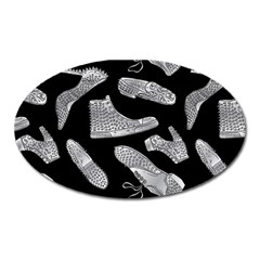 Pattern Shiny Shoes Oval Magnet by Ndabl3x