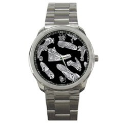 Pattern Shiny Shoes Sport Metal Watch by Ndabl3x