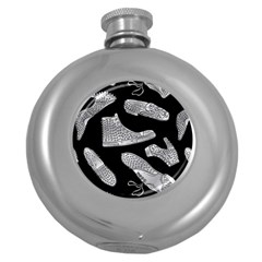 Pattern Shiny Shoes Round Hip Flask (5 Oz) by Ndabl3x