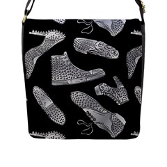 Pattern Shiny Shoes Flap Closure Messenger Bag (l) by Ndabl3x