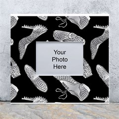 Pattern Shiny Shoes White Wall Photo Frame 5  X 7  by Ndabl3x