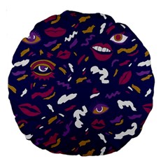 Pattern Burton Galmour Large 18  Premium Round Cushions by Ndabl3x