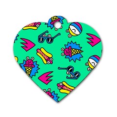 Pattern Adweek Summer Dog Tag Heart (one Side) by Ndabl3x