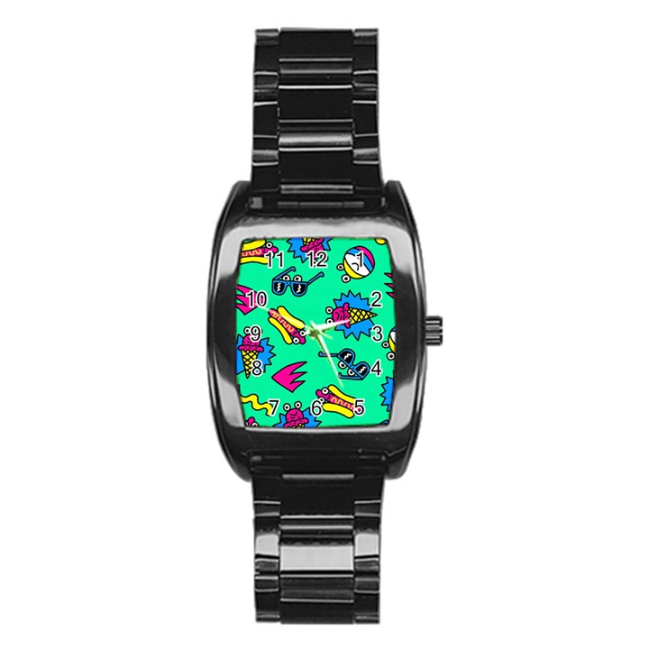 Pattern Adweek Summer Stainless Steel Barrel Watch