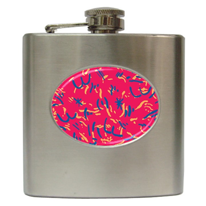 Pattern Booty Faces Hip Flask (6 oz)