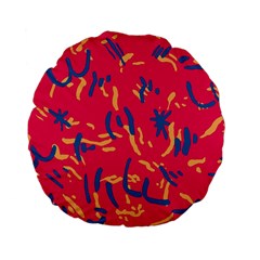 Pattern Booty Faces Standard 15  Premium Flano Round Cushions by Ndabl3x