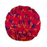 Pattern Booty Faces Standard 15  Premium Flano Round Cushions Front