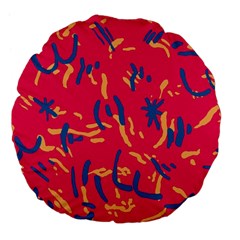 Pattern Booty Faces Large 18  Premium Flano Round Cushions by Ndabl3x