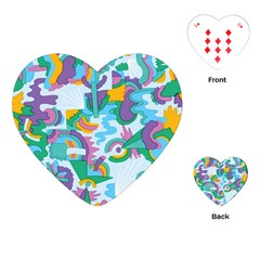 Pattern Hotdog Trap Playing Cards Single Design (heart) by Ndabl3x