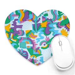 Pattern Hotdog Trap Heart Mousepad by Ndabl3x