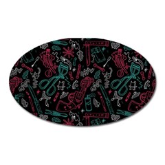 Abstract Pattern Oval Magnet by Ndabl3x