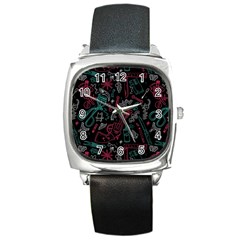 Abstract Pattern Square Metal Watch by Ndabl3x