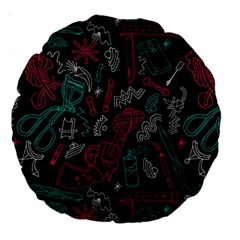 Abstract Pattern Large 18  Premium Round Cushions by Ndabl3x