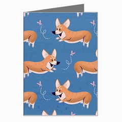 Corgi Patterns Greeting Card by Ndabl3x