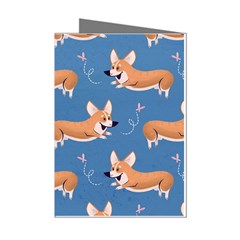 Corgi Patterns Mini Greeting Cards (pkg Of 8) by Ndabl3x