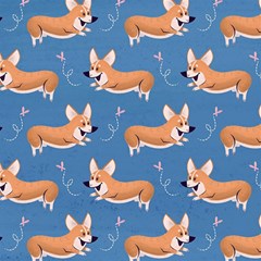 Corgi Patterns Play Mat (rectangle) by Ndabl3x