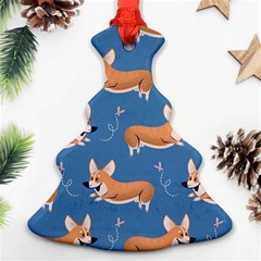 Corgi Patterns Christmas Tree Ornament (two Sides)