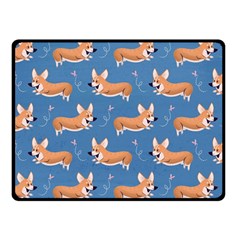 Corgi Patterns Two Sides Fleece Blanket (small) by Ndabl3x