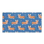 Corgi Patterns Satin Wrap 35  x 70  Front