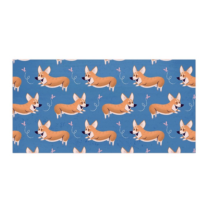 Corgi Patterns Satin Wrap 35  x 70 