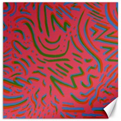 Pattern Saying Wavy Canvas 12  x 12 