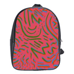 Pattern Saying Wavy School Bag (Large)