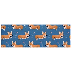 Corgi Patterns Banner And Sign 9  X 3  by Ndabl3x