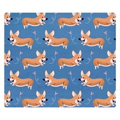 Corgi Patterns Premium Plush Fleece Blanket (small) by Ndabl3x