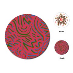 Pattern Saying Wavy Playing Cards Single Design (round) by Ndabl3x