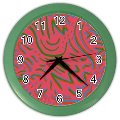 Pattern Saying Wavy Color Wall Clock by Ndabl3x