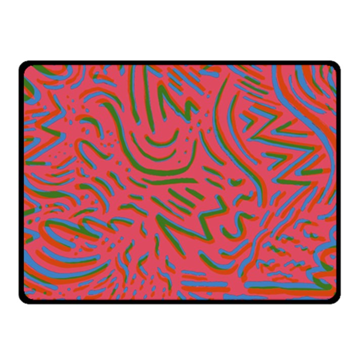 Pattern Saying Wavy Two Sides Fleece Blanket (Small)