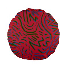 Pattern Saying Wavy Standard 15  Premium Flano Round Cushions by Ndabl3x