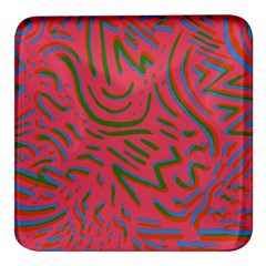 Pattern Saying Wavy Square Glass Fridge Magnet (4 Pack) by Ndabl3x